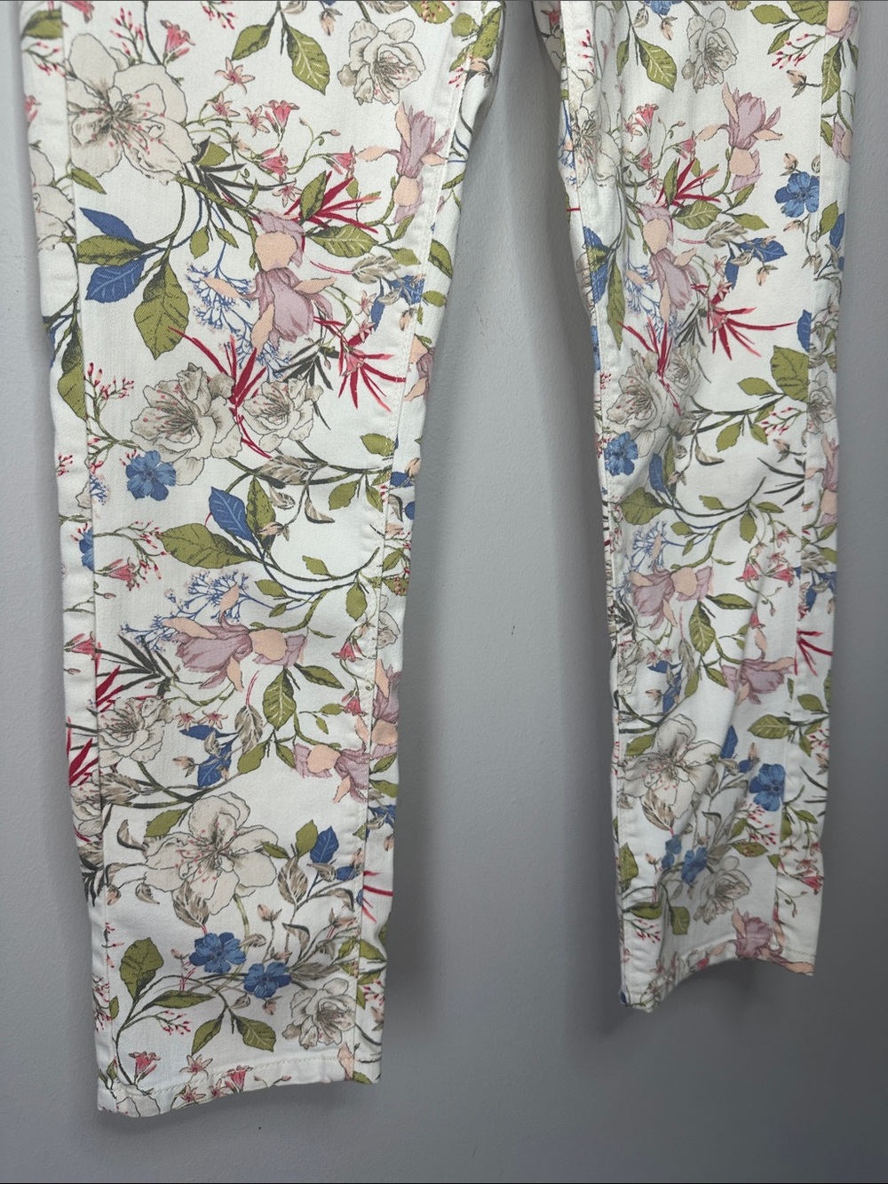 Floral Skinny Women’s Jeans - White Multi - Picture 5 of 8